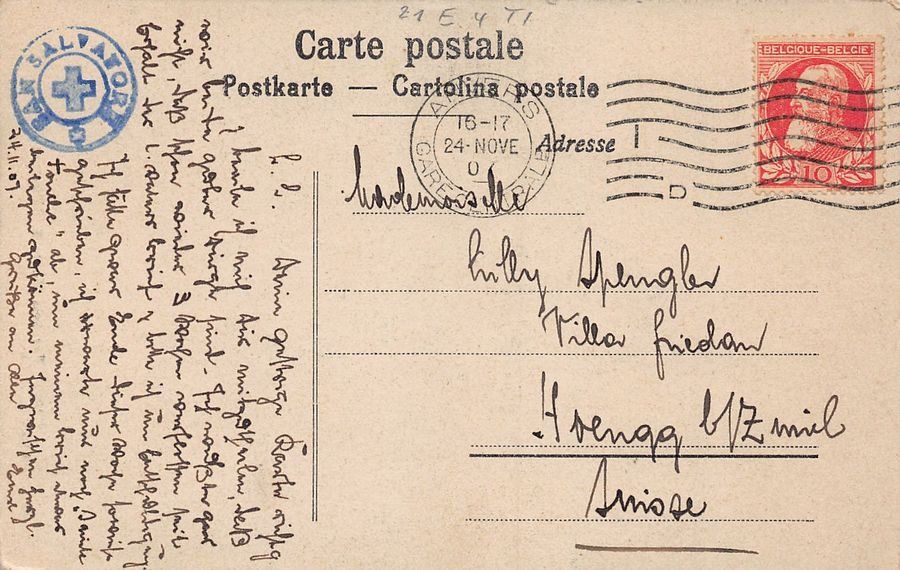Cartoline postali: Ferrovia Monte San Salvatore, circolata 1907 – Usato da Frauenfeld venduto da POML 1