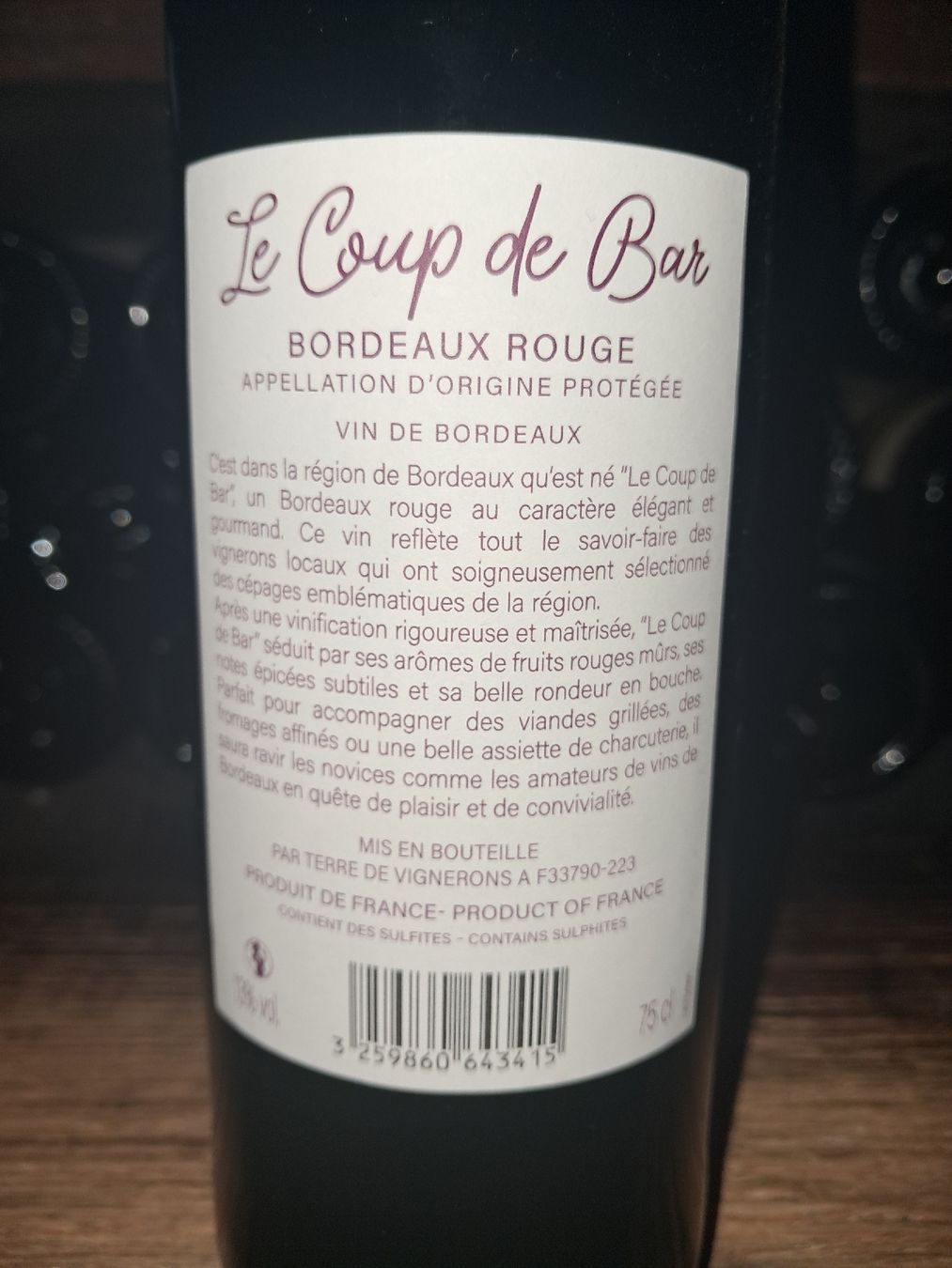 Wein: Le coup de bar bordeaux rouge 2024 – Neu und originalverpackt aus Le locle von juliensaran 3