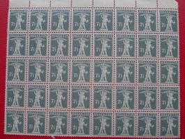 1918: 138II, 40er BOGEN ** postfrisch, +TAB oben, Kat: 200.-