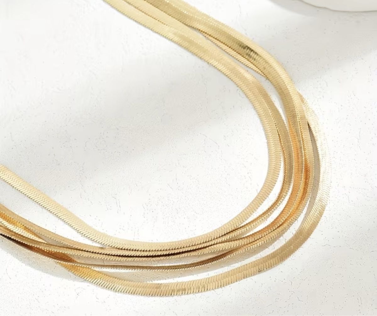 Catenine: Chic Collana - metallo oro-ideale per regalo – Nuovo e nell'imballaggio originale da Gordevio venduto da LanaZimm 3
