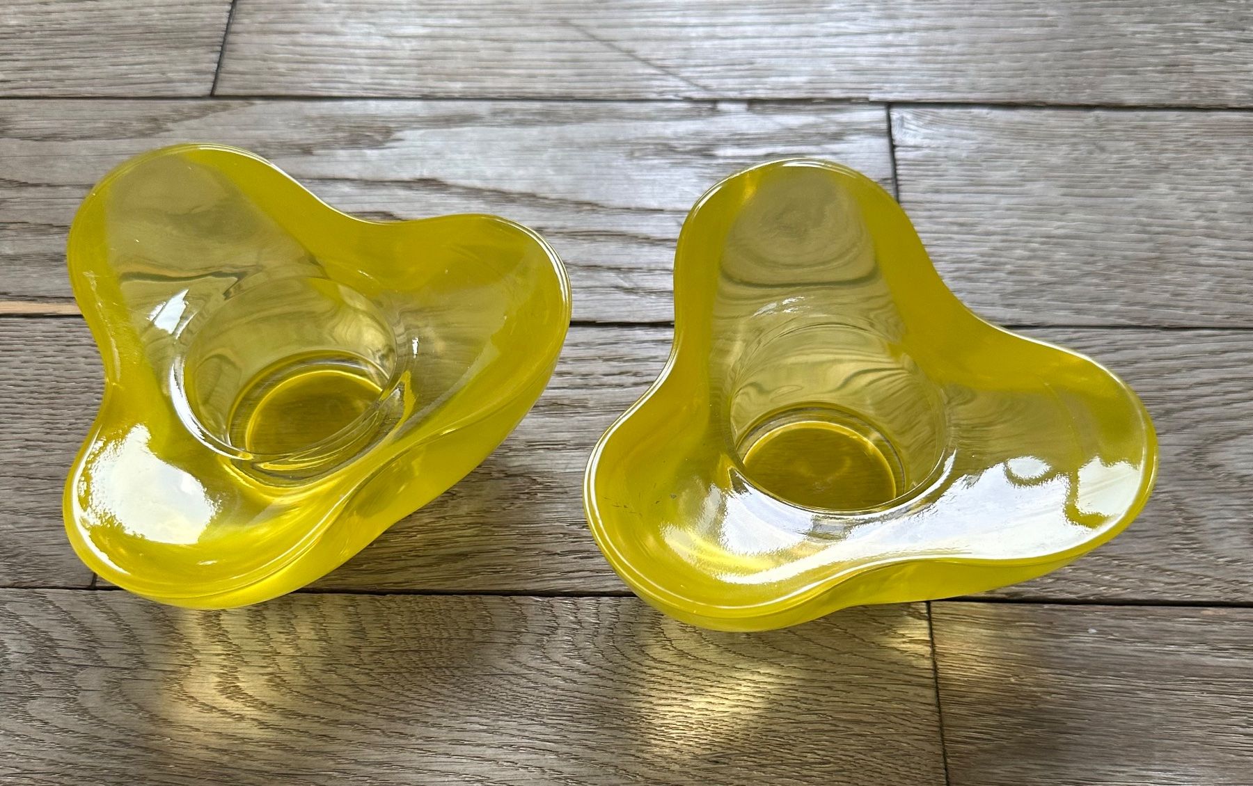 Villeroy & Boch Portacandele: Zitronengelbe Glaskerzenhalter Villeroy Boch – Usato da Luzern venduto da Mamutpe