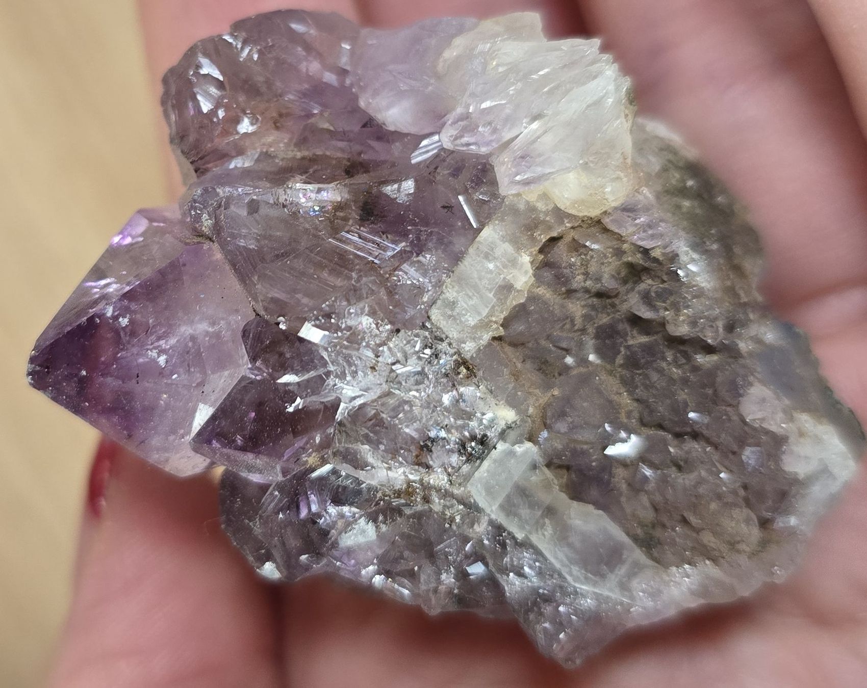 Pietre preziose: Wunderschöner Amethyst & Bergkristall – Nuovo (secondo la descrizione) da Ettingen venduto da schnaegli1987