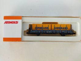 Rungenwagen mit 2 Gondrand Container der SBB von Arnold N