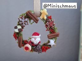 Winterkranz mit Keksen Handgemacht, auch für Maileg