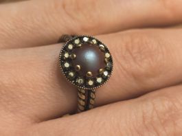 Konplott Ring - braun, Messing