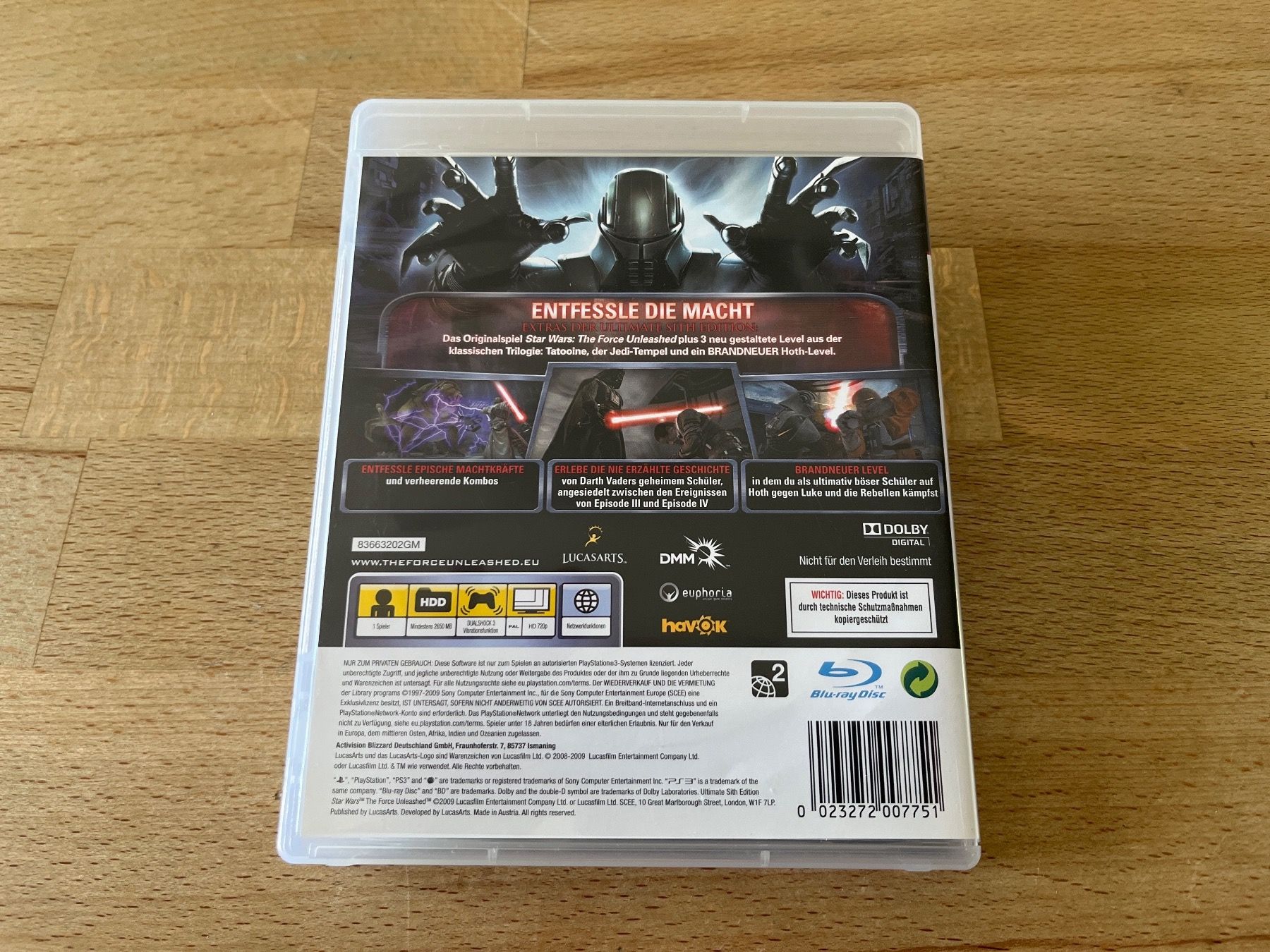 Sony Spiele: Star Wars The Force Unleashed Ultimate Sith Edition für PS3 – Gebraucht aus Thalwil von  2