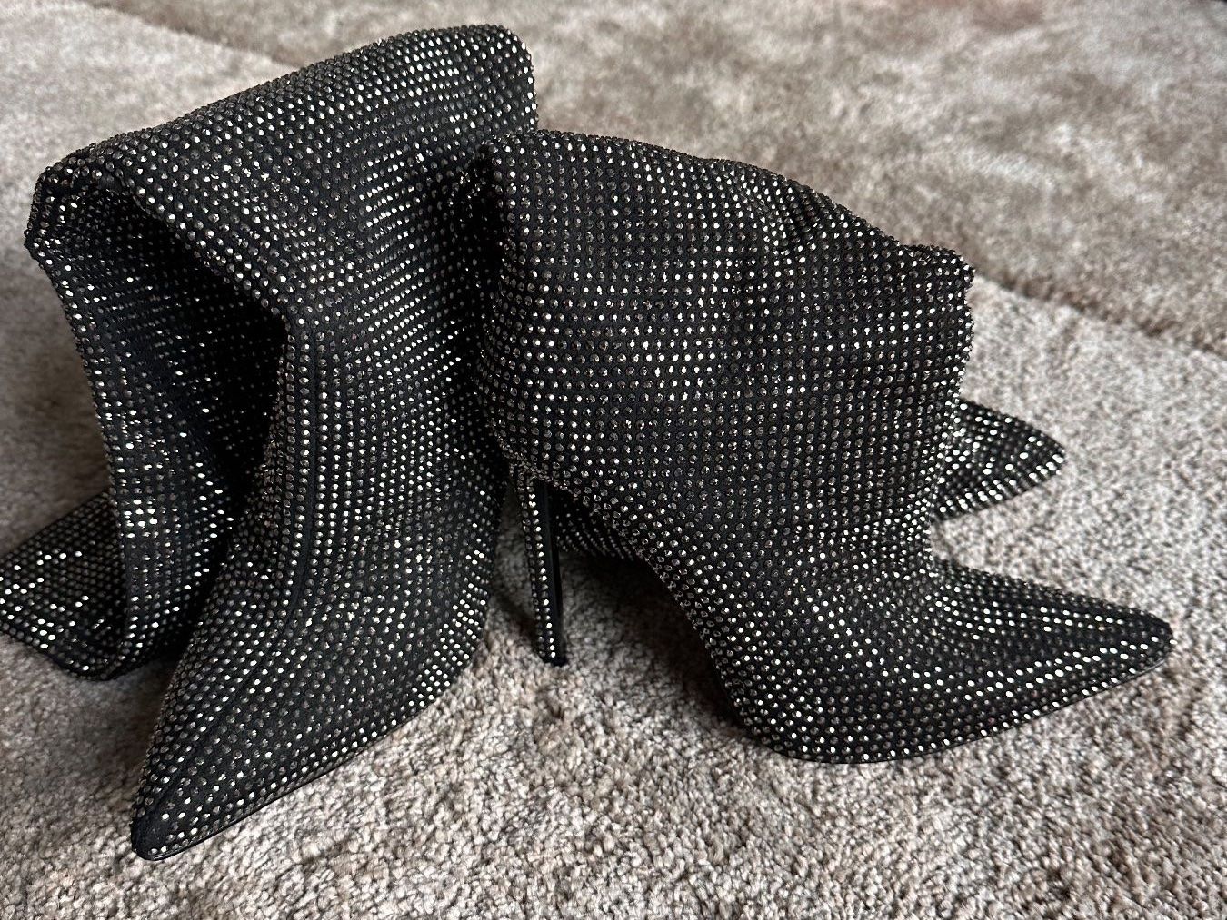 Scarpe da donna: Strass-Stiefel mit Absatz (Schwarz) – Nuovo (secondo la descrizione) da Basel venduto da nur_b9kq 1
