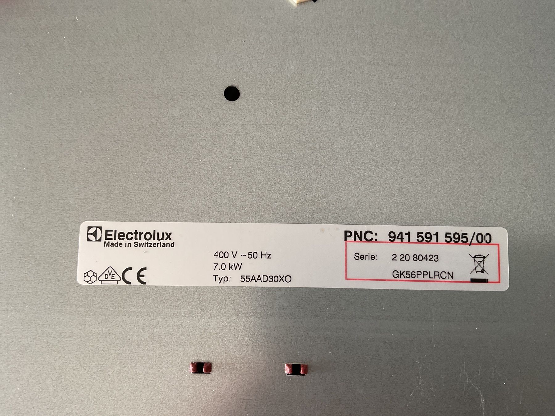 Piatti di portata: Electrolux Kochfeld GK56PPLRCN 7.0 kW – Usato da Uster venduto da Hotelliquidation 2