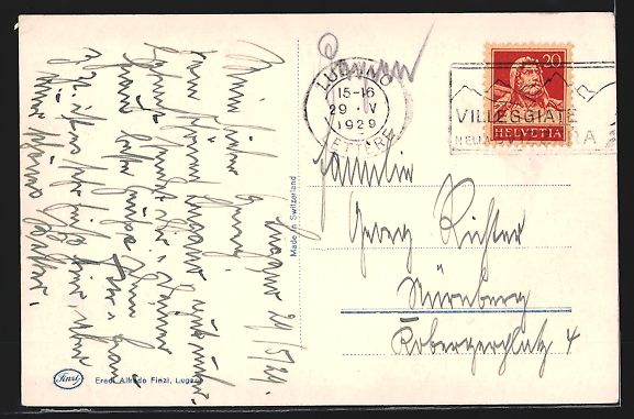 Cartes postales: AK Lugano-Paradiso, Quai, 1929 – D'occasion à Berlin par bartko-reher 1