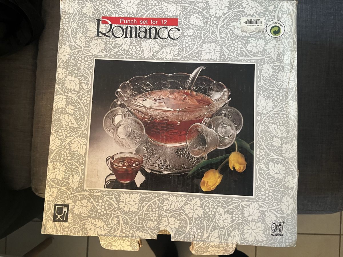 Schalen: Set punzone Romance per 12 persone vetro trasparente – Gebraucht aus Chiasso von fairy81