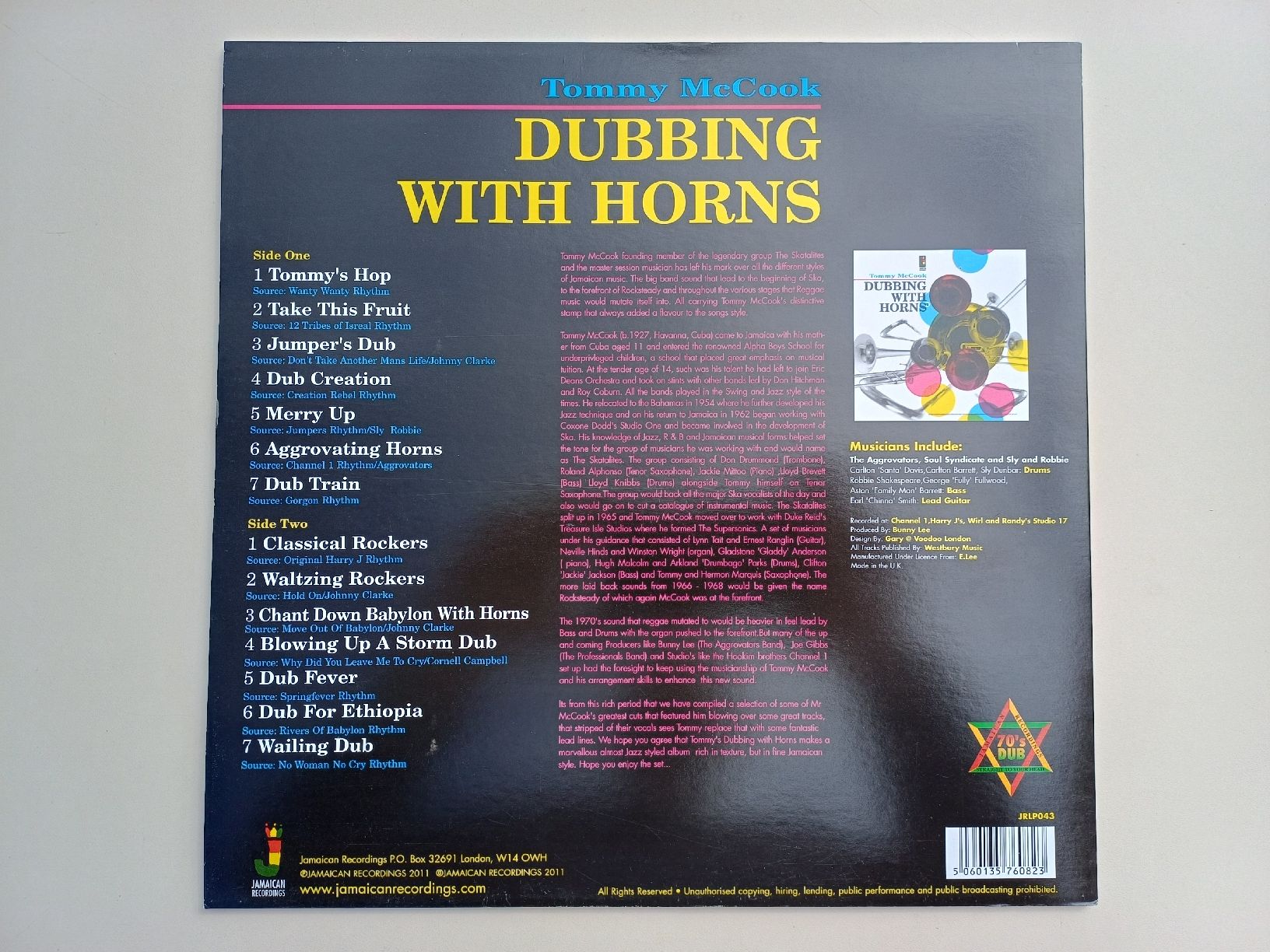 Dischi in vinile: Tommy McCook "Dubbing with horns" LP neuf – Nuovo (secondo la descrizione) da Begnins venduto da Drastic-Sound 1