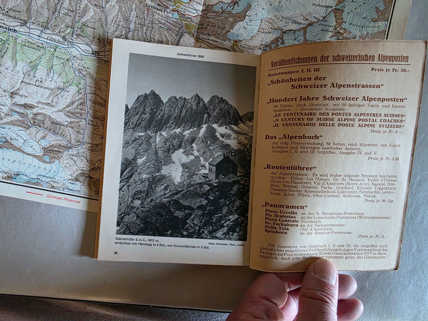 Cartine & Atlanti: Grimsel Pass - Schweizerische Alpenposten 1939 – Usato da Walterswil BE venduto da Lonitti 5