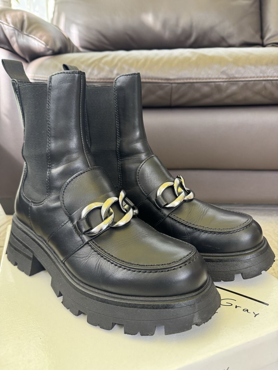Damenschuhe: Kate Gray Black Leather Boots, Size 40 – Neu (gemäss Beschreibung) aus Andelfingen von len_hc8f 3