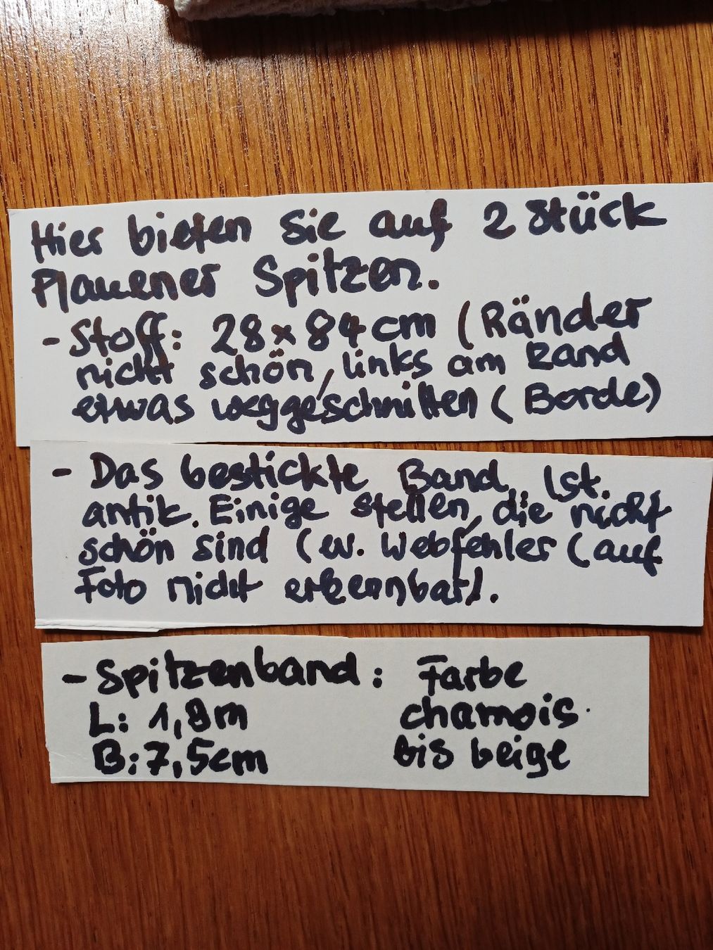 Tessuti: 2 Stück Plauener Spitzen – Nuovo (secondo la descrizione) da Gächliwil venduto da lesidees 9