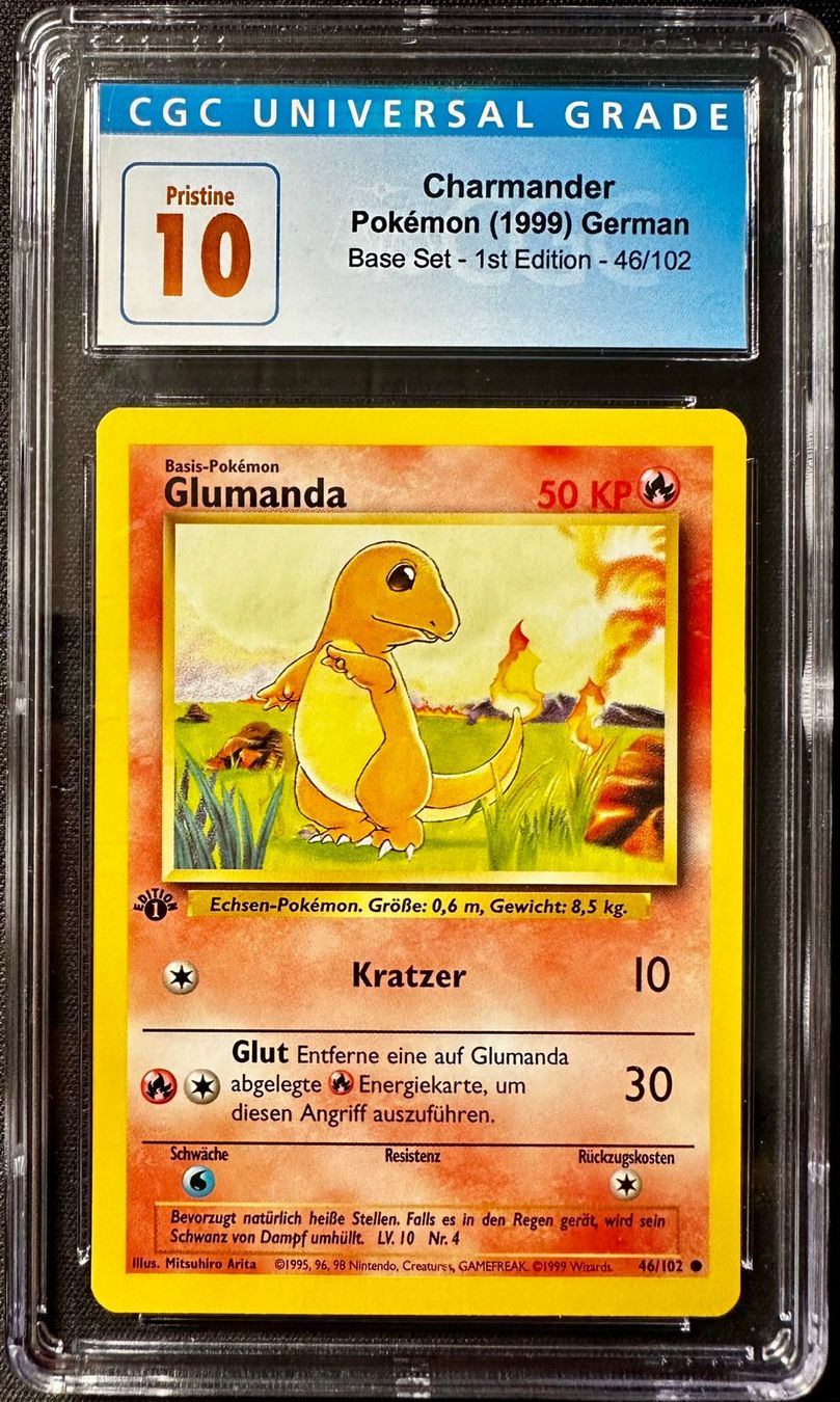 Pokémon Carte collezionabili: Pokémon Glumanda 1st Edition CGC Pristine 10 Base Set DE – Nuovo (secondo la descrizione) da Müswangen venduto da sil_lq7s