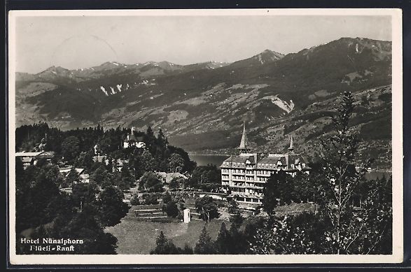 Cartes postales: Flüeli-Ranft, Hotel Nünalphorn mit Ber – D'occasion à Berlin par bartko-reher