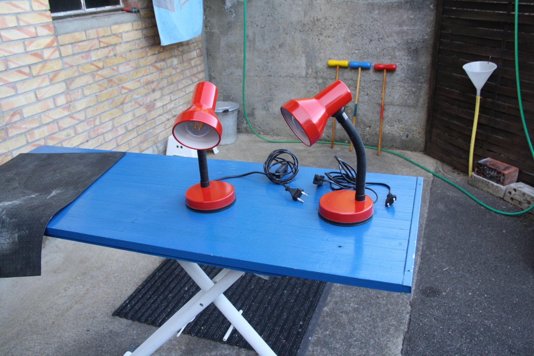 Lampade: 2 VINTAGE TISCHLAMPEN LAMPEN – Usato da Wauwil venduto da Pneuedy 3