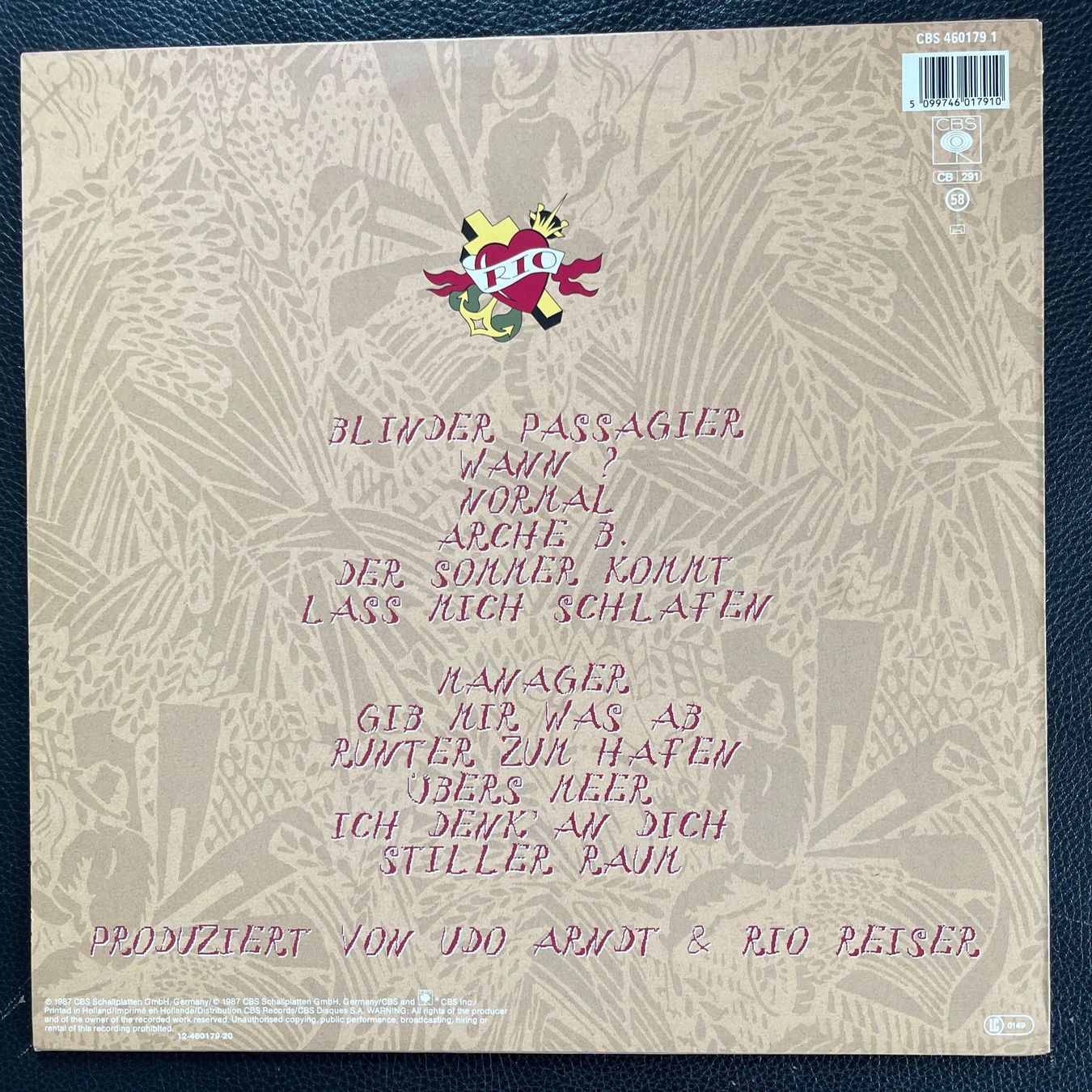 Dischi in vinile: Rio Reiser - Blinder Passagier - Vinyl LP – Usato da Lenzburg venduto da sch_lml8 1
