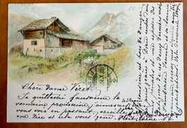 Chalets Suisse à la montagne 1899