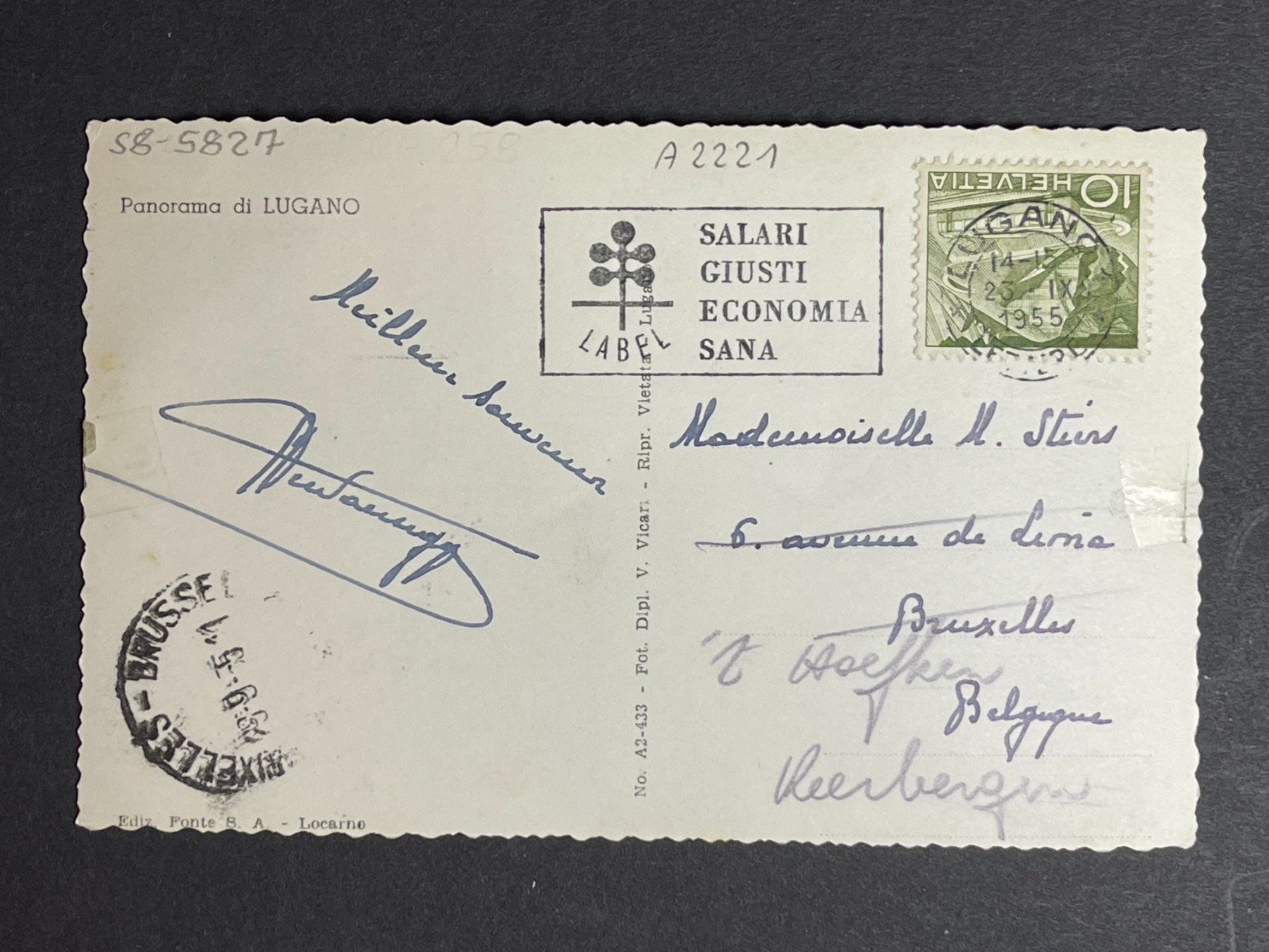 Cartoline postali: Panorama di Lugano – Usato da Steg VS venduto da _vinci_ 1
