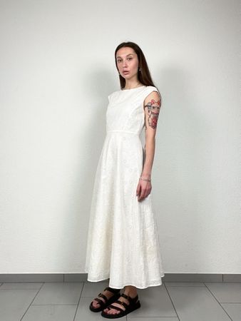 MaxMara Studio Maxi Dress, Size 36, White