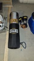 Boxsack mit Handschuhen und Springseil Excalibur neuwertig