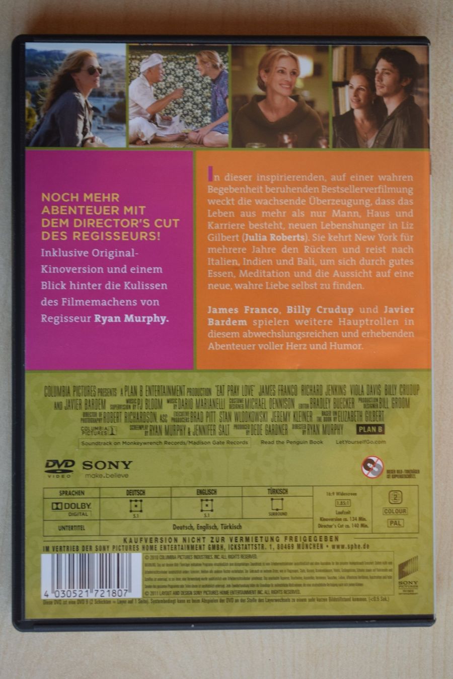 Tutti i DVDs: EAT PRAY LOVE (139) – Usato da Reutigen venduto da DONDON55 1