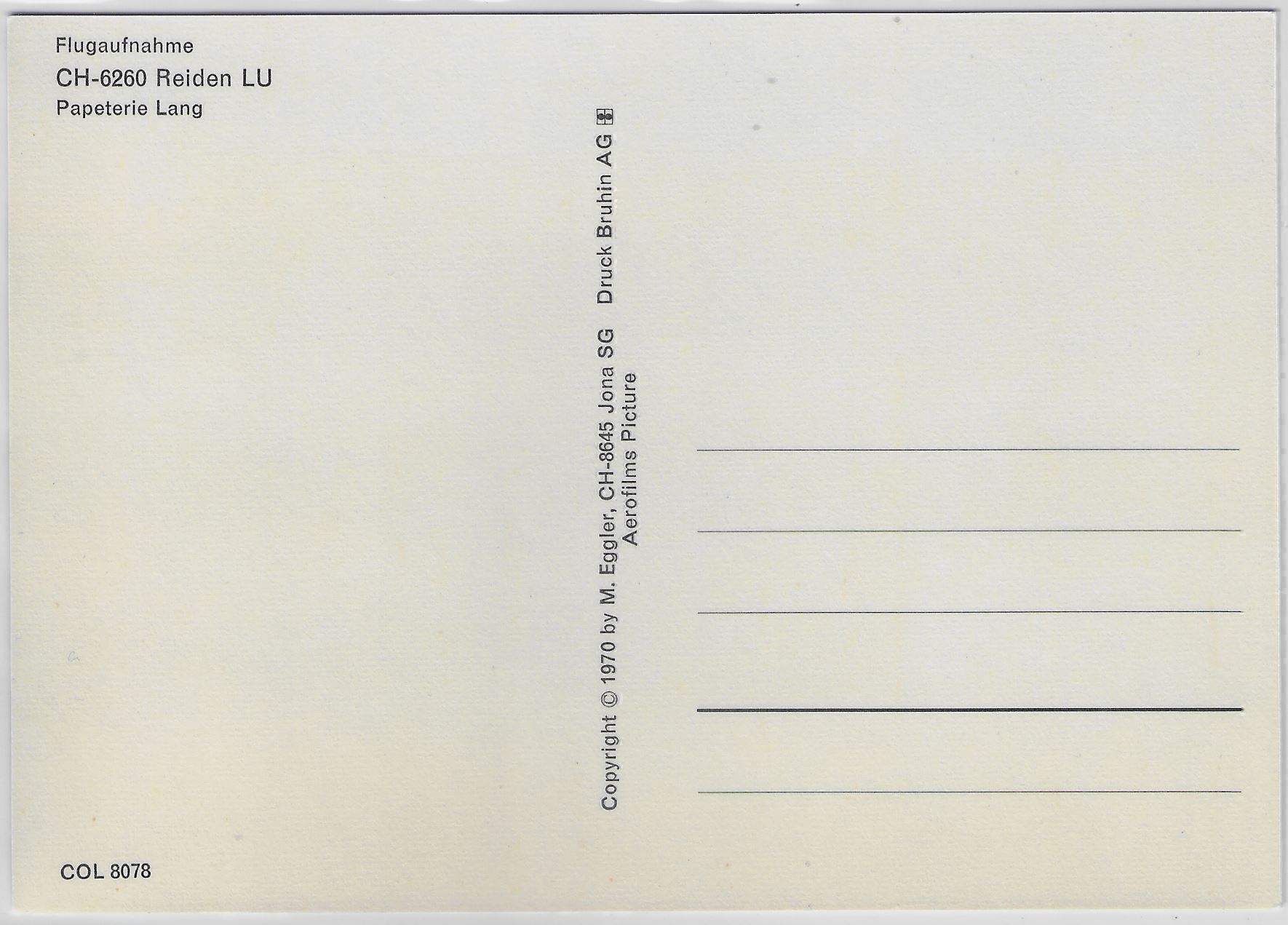 Cartoline postali: Flugaufnahme Reiden LU – Antico da Ettingen venduto da Kartenplanet 1