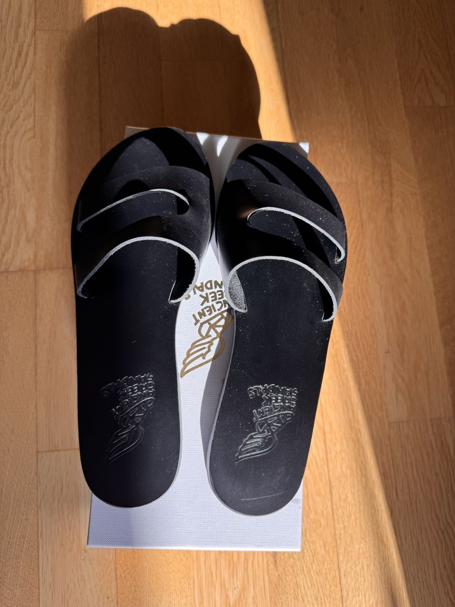 Damenschuhe: Damen Sandalen Leder schwarz, Gr. 39, – Neu und originalverpackt aus Aesch BL von Micimacko-4 1