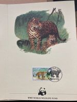 WWF 1983 Belize Jaguar 10c Spendenblatt