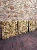 Bild aus Holzscheiben, Holz, Natur, nachhaltig