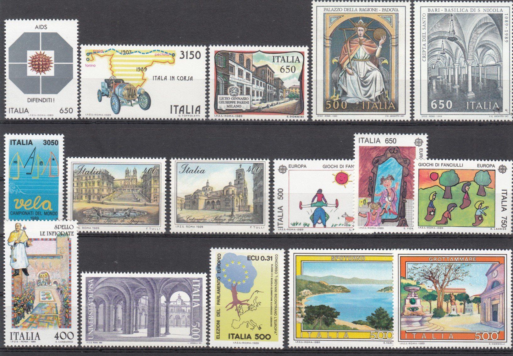 Tous les timbres: Italien 1989 postfrisch – D'occasion à Bürglen TG par StampGraf 1