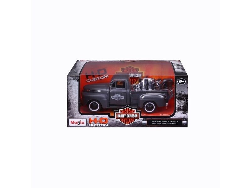 Ford Modellini d'auto: Harley Davidson 1948 Ford F-1 Pickup, 1:24 – Nuovo e nell'imballaggio originale da Basel venduto da Zomeg 3