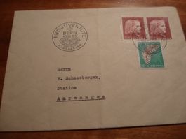 Pro Juventute 1953, gelaufener FDC