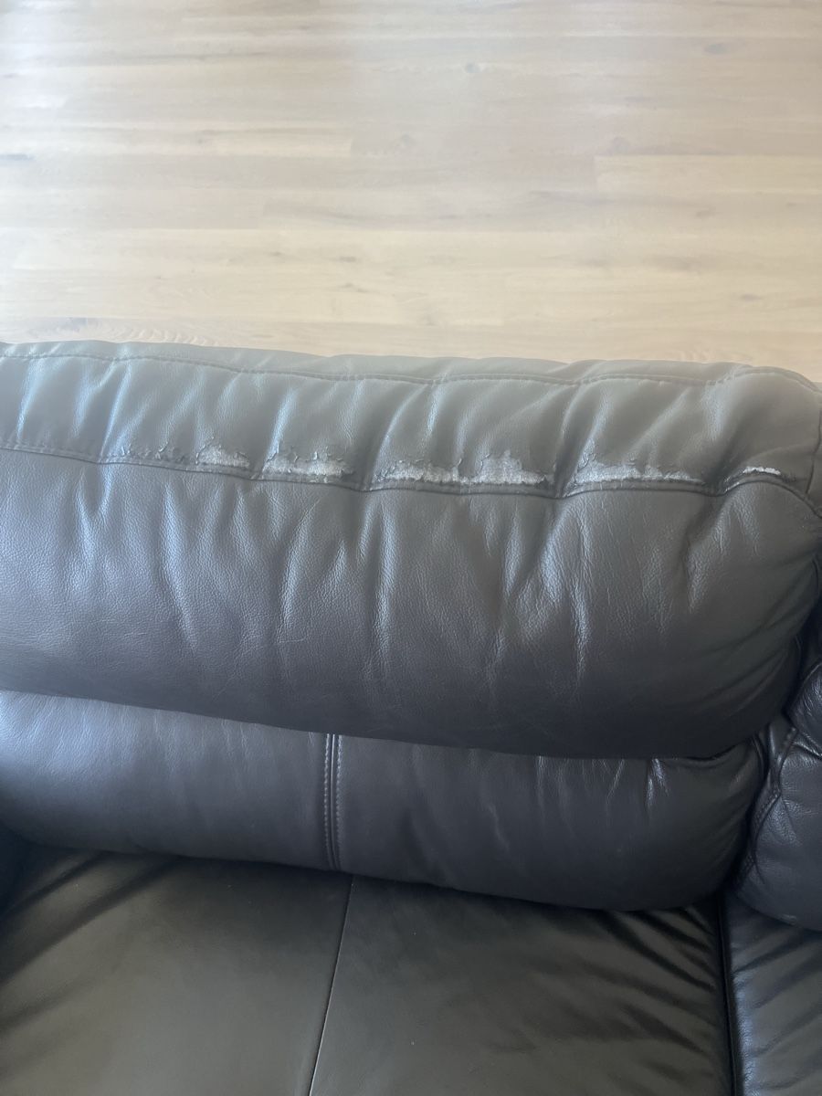 Divani: Ecksofa Leder dunkelgrau gebraucht Grösse L – Usato da Muri AG venduto da Astrit304 4