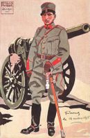 Schweiz Militär Fussartillerie Leutnant Litho