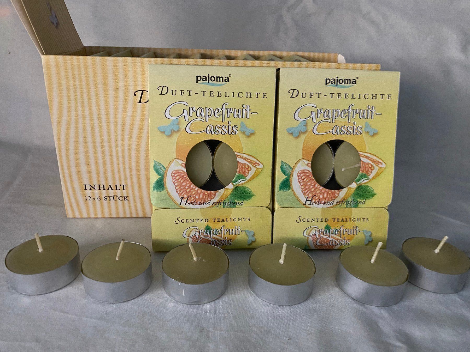 Candele: 72 Pajoma Grapefruit Cassis Teelichter – Nuovo e nell'imballaggio originale da Langwiesen venduto da rtWebshop 1