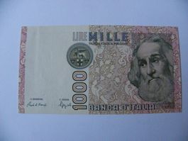 Banknote Italien 1000 Lire, Banca d'Italia Marco Polo, Unc