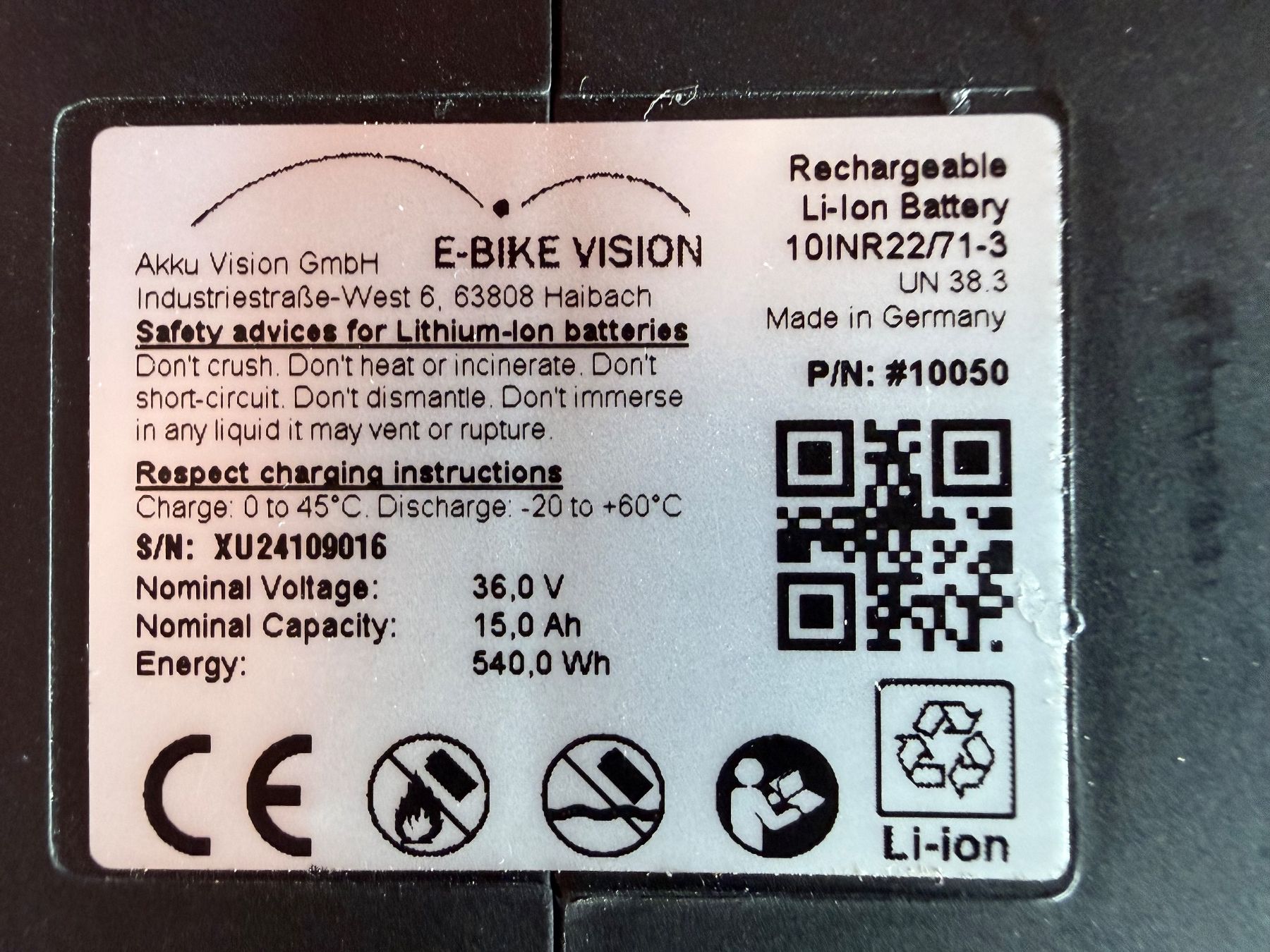 Bosch Batterie: E Bike Akku 540 WH – Nuovo (secondo la descrizione) da Wernetshausen venduto da UST76 2