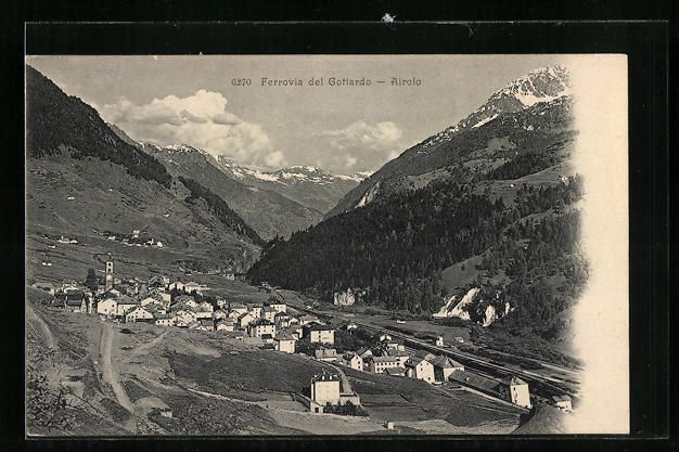 Cartoline postali: AK Airolo, Ferrovia del Gottardo – Usato da Berlin venduto da bartko-reher