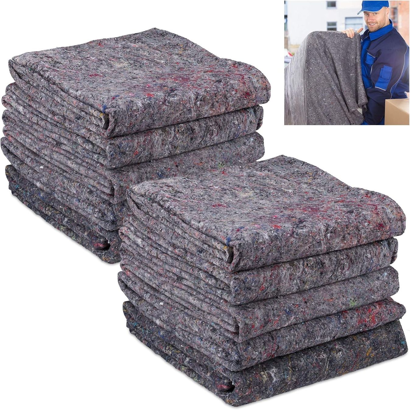 Coperte: 40 Umzugsdecken, Packdecken Umzug, Schutzdecke – Nuovo e nell'imballaggio originale da Bülach venduto da StoreInShop.com