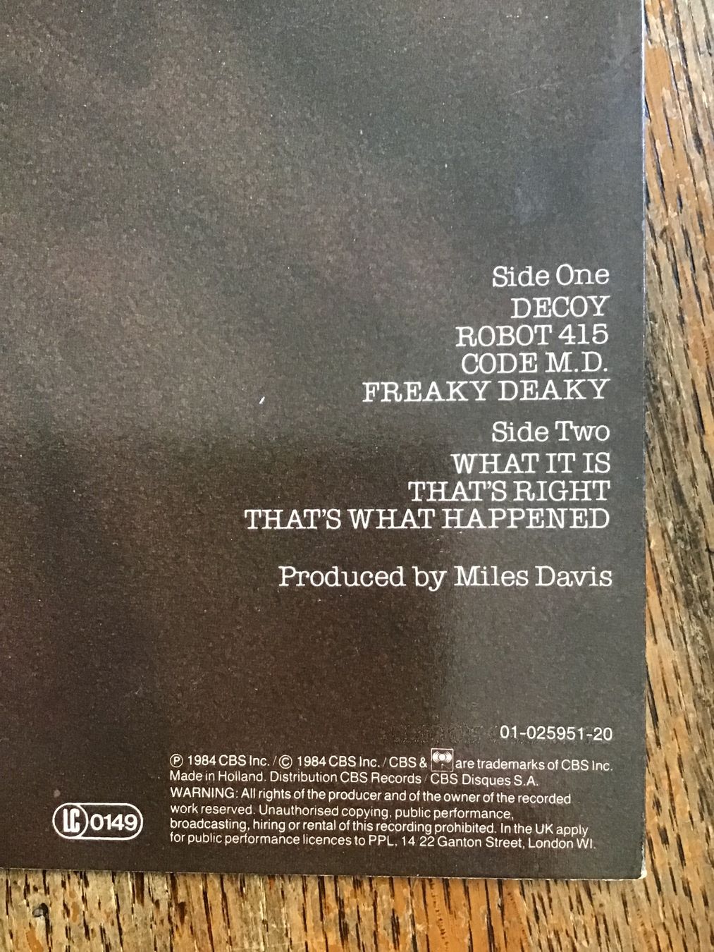 Dischi in vinile: LP Miles Davis « Decoy » – Usato da Fully venduto da Ruby97 1