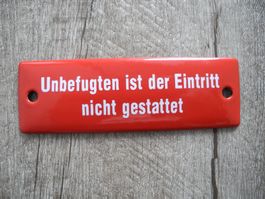 HINWEISSCHILD  EMAILLE