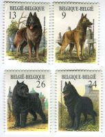 Briefmarken "Belgische Schäferhunde". Belgien