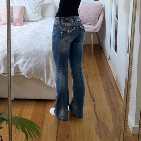 Miss Me Vintage Miss Me Flared Jeans Blue