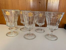 6x Vintage Kristallgläser Puthod