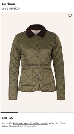 Barbour Deveron Stepp Jacke neuwertig Übergangsjacke