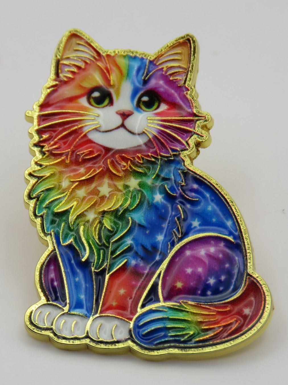 Spille & Fermagli: Ansteck Pin - KATZE - Emaille - Goldfarben - 3x2,3cm – Nuovo e nell'imballaggio originale da Grenchen venduto da Yamahwildstar16 1