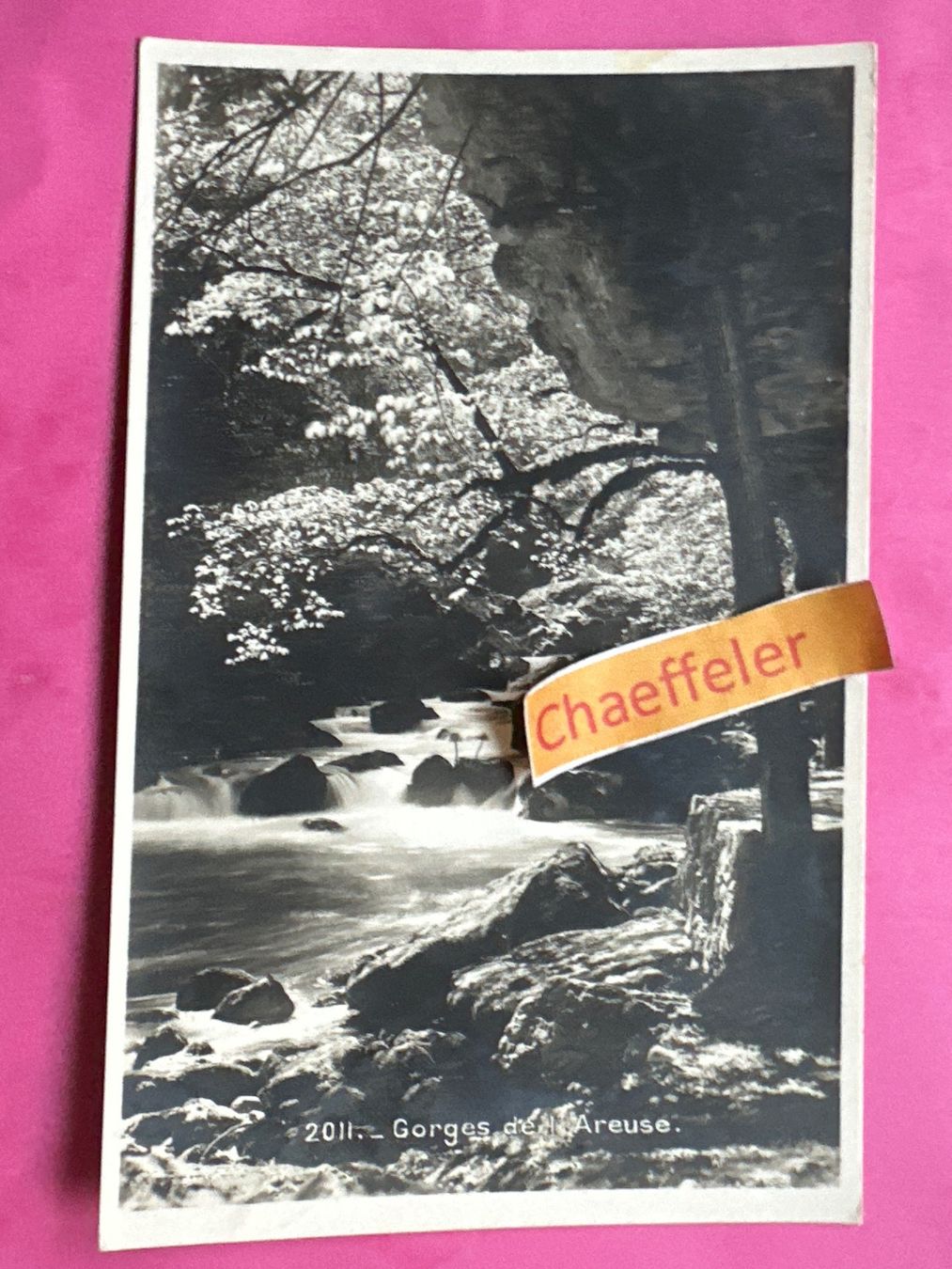 Cartoline postali: 1931  2011. - Gorges de l‘ Areuse. – Usato da Zürich venduto da Chaeffeler