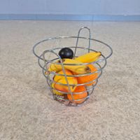 Früchtekorb Früchteschale Obstschale Korb verchromt